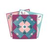 4" X 4" Vintage Turq Blush And Mauve Peel And Stick Removable Tiles