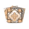 5" X 5" Shades Of Taupe Mosaic Peel And Stick Removable Tiles