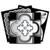 6" X 6" Black White And Gray Mosaic Peel And Stick Removable Tiles