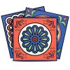 5" X 5" Mediterra Terra Cotta Mosaic Peel And Stick Removable Tiles