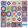6" X 6" Mediterra Terra Cotta Mosaic Peel And Stick Removable Tiles