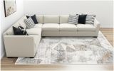 8' X 11' Gray Distressed Prism Modern Area Rug