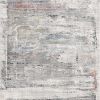 8' X 11' Gray Abstract Irregular Blocks Area Rug