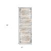 2' X 8' Gray Mod Distressed Strokes Runner Rug