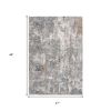 2' X 4' Gray And Ivory Abstract Area Rug