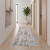 2' X 10' Gray Abstract Pattern Runner Rug