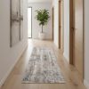 20' Gray Abstract Runner Rug