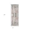 20' Gray Abstract Runner Rug