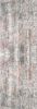 8' Gray and Ivory Abstract Power Loom Runner Rug