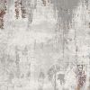 7' X 10' Gray And Ivory Modern Abstract Area Rug