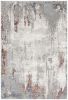 7' X 10' Gray And Ivory Modern Abstract Area Rug