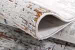7' X 10' Gray And Brown Abstract Scraped Area Rug