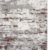 8' X 11' Gray And Brown Abstract Scraped Area Rug