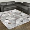 8' X 11' Grey Geometric Area Rug