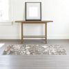 4' X 6' Beige And Gray Distressed Area Rug