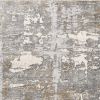 5' X 8' Beige And Gray Distressed Area Rug
