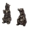 Set of Two Gray Resin Bear Decorative Bookends