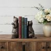 Set of Two Gray Resin Bear Decorative Bookends