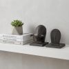 Set of Two 6" Black Metal Bull Decorative Bookends