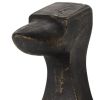 Set of Two 6" Black And Gold Polyresin Decorative Bookends