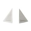 Set of Two White Marble Decorative Bookends
