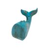 Set of Two Aqua Resin Whale Decorative Bookends