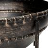 Set of Two Black Metal Decorative Bowl