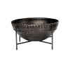 Set of Two Black Metal Decorative Bowl