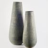 39" Gray Cylinder Ceramic Floor Vase