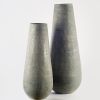 39" Gray Cylinder Ceramic Floor Vase