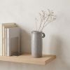 9" Gray Cylinder Ceramic Urns Jars