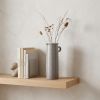 12" Gray Cylinder Ceramic Urns Jars