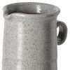 12" Gray Cylinder Ceramic Urns Jars