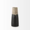 14" Black and Natural Ceramic Decorative Jug