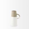 10" Rustic Organic White And Natural Decorative Jug