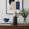 16" Black Ceramic Decorative Jug