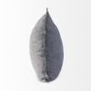 20" Blue And Gray Striped Linen Throw Pillow Cover