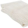 4' x 6' Ivory Striped Weave Non Slip Rug Pad