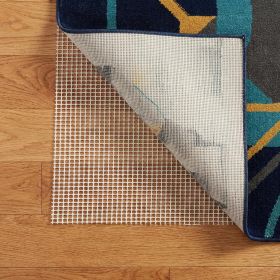 6' x 9' Ivory Striped Weave Non Slip Rug Pad