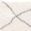 3' X 5' Ivory Modern Uneven Lattice Area Rug