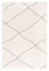 3' X 5' Ivory Modern Uneven Lattice Area Rug