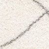 7' X 9' Ivory Modern Uneven Lattice Area Rug
