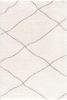 8' X 11' Ivory Modern Uneven Lattice Area Rug
