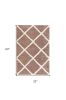 3' X 5' Beige Geometric Area Rug