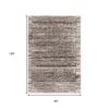 8' X 11' Ivory And Brown Retro Mod Area Rug