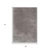 5' X 8' Gray Modern Solid Shag Area Rug