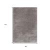 7' X 9' Ivory Modern Solid Shag Area Rug