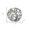 7" Silver Metal Tabletop Sculpture