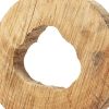19" Brown and Black Wood Log Cross Section Tabletop Sculpture