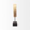 19" Brown and Black Wood Log Cross Section Tabletop Sculpture